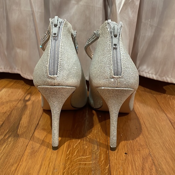 Sparkly Silver Evening Heel - Picture 2 of 4